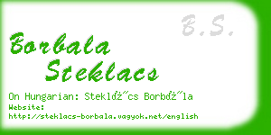 borbala steklacs business card